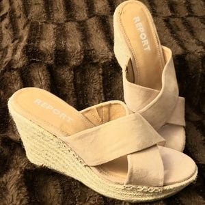 Suede Ran Wedge Heel Slides